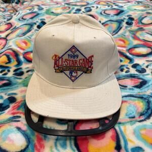 Vintage 80s RARE California Angels Hat Mens MLB All Star Game 1989 New Era OSFA